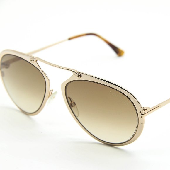 TOM FORD FT 0508/S 28F DASHEL GOLD BROWN PILOT AUTHENTIC SUNGLASSES 55-18-145